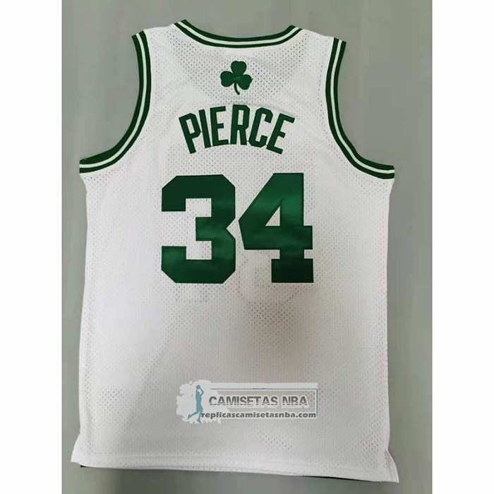 Camiseta Boston Celtics Paul Pierce NO 34 Mitchell & Ness 2007-08 Blanco